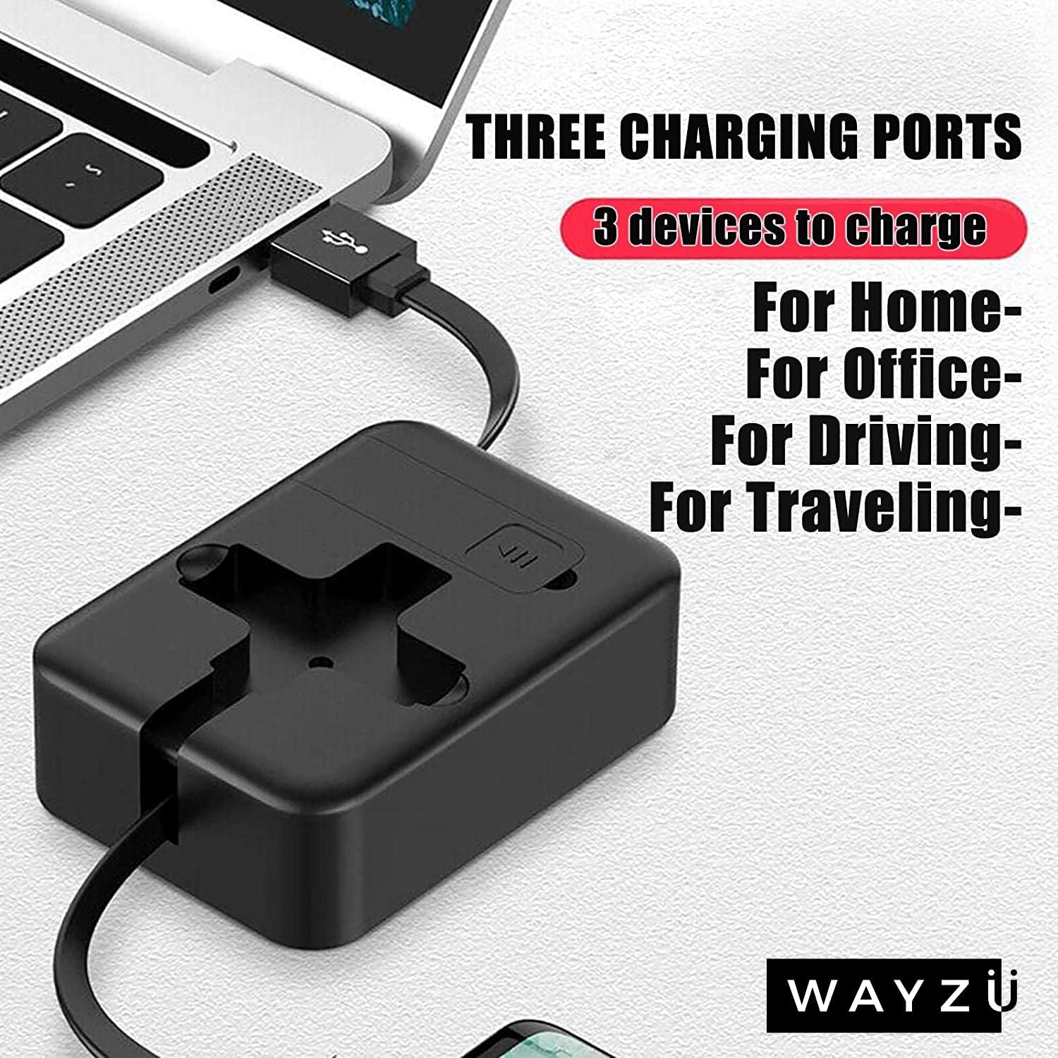 The Ultimate 3-in-1 Retractable Charging Cable & Phone Stand