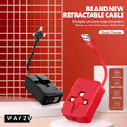 The Ultimate 3-in-1 Retractable Charging Cable & Phone Stand