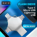 4-in-1 Universal USB Flash Drive (32GB/64GB) | For iPhone, Android & PC