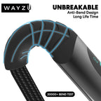 Wayzu 100W USB C to C Cable with Real-Time LED Power Display