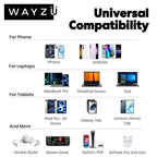 Wayzu 100W USB C to C Cable with Real-Time LED Power Display