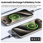 Wayzu Intelligent 100W USB-C Cable with Auto Cut-Off Battery Protection