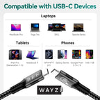 Wayzu Pro USB4 240W Cable – 40Gbps & 8K Video