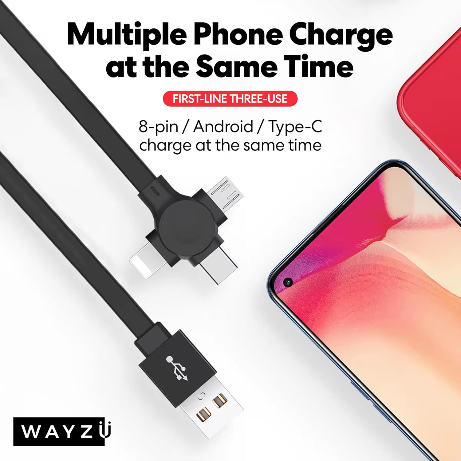 The Ultimate 3-in-1 Retractable Charging Cable & Phone Stand