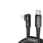 Wayzu® 1M Fast Charging Cable 20W, 90 Degree Right Angled USB Type C to iP, LED Charger Cable equipped with Safe Protection Chip for iPhone14 Plus,14 Pro,14 Pro Max,13,13 Pro,13 Pro Max/SE /11/X/XS