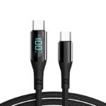 Wayzu® USB C to C Charger Cable,Type C,PD, 100W Fast Charging Cable Lead,LED Display,Nylon braided, Data Transfer 480Mbps,Compatible with iPhone 15 Pro Max,MacBook Pro,iPad Pro,Galaxy,Pixel PS5 (1.2M)
