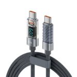 Wayzu® 66W USB C LED Charger Cable,Type C to usbc with Power Display charging cable,480 Mbps Data Transfer,Nylon braided Compatible with iPhone 15/ Pro/Max,iPad Pro,Galaxy S23 Ultra,Pixel